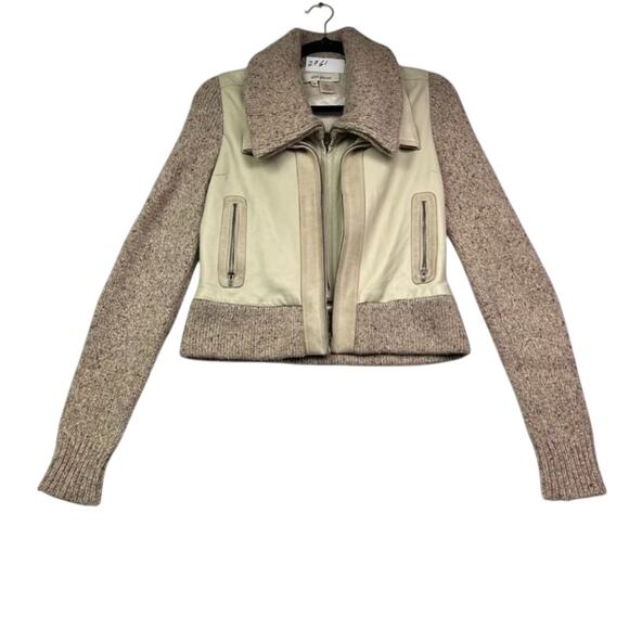 Alex Gaines Jacket Women's Small Leather Suede Cashmere Full Zip - Picture 3 of 13